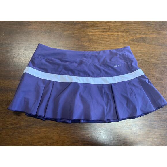 Nike DriFit Golf Tennis Pickleball Mini Skirt Women Large Preppy Academia Active - Picture 3 of 8